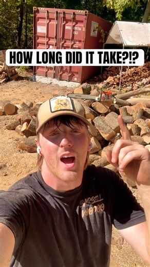 How long??? #shorts #shortsfeed #explore #firewood #chainsaw #wood #work #woodworking #woodhound