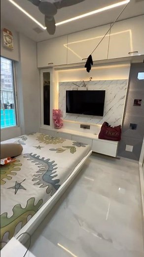modern interior bedroom design !! #bedroominteriordesign #home #shorts #viral #homedecor