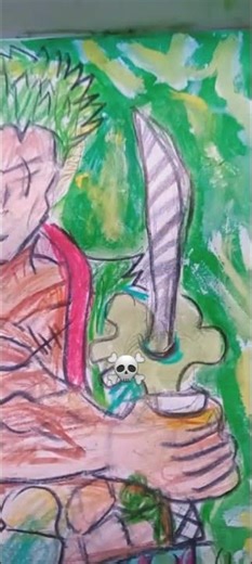 How to draw Zoro drawing Hyper Realistic Drawing 😱 #zorodrawing #shorts #anime #one piece #trending