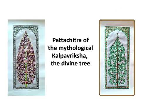 Tussar Pattachitra of Tree of Life or Kalpavriksha on Arteastic