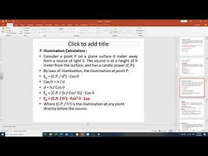 Chapter[2] - illumination system design- point by point law of illumination - Video (10)