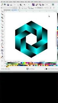 3D polygon logo design in CorelDRAW | Coreldraw tutorial | #shortsfeed #3dlogo #logodesign #vector