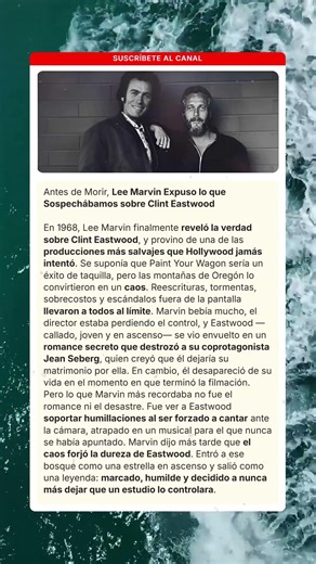 Marvin revela verdad sobre Eastwood