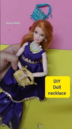 DIY barbie doll necklace🥰