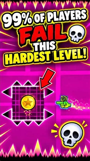 99% of Players FAIL This HARDEST Level! 💀 Geometry Dash #shorts #geometrydash