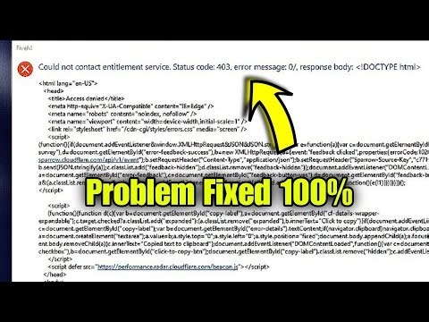 Fixed FiveMCould not contact entitlement service. Status code: 403, error message: 0