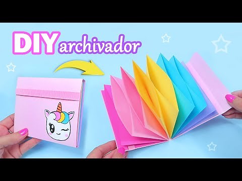 DIY Archivador de Papel 🦄 Manualidades con Papel - DIY para la Escuela