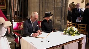 Watch: King Charles III signs with his own pen after viral leaky pen moment