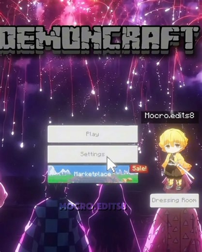 Minecraft x Anime Edit Featuring Zenitsu from Demon Slayer