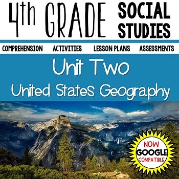 4th Grade Social Studies Curriculum United States Geography and Reading Comp