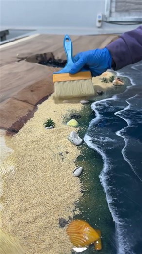 Creating an Ocean Resin Table ✨