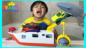 3.9K views · 89 reactions | Matchbox Mission Marine Rescue Shark Ship with Disney Cars Toys babies, power wheels, ride on cars, disney cars, lightning mcqueen, step2, surprise toys, pretend play, pretend play food, playground, cars, ryan, emma, kate, children, fidget spinners, spinner toys, toys, Ryan ToysReview, Ryantoysreview, Ryan's Toy Review | Toys Review Cartoons | Facebook
