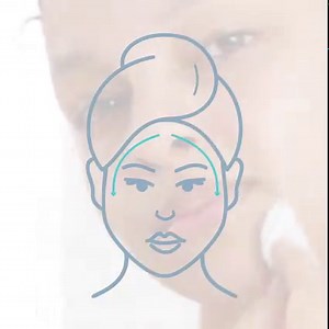 How to apply our Blue Brilliance® Triple Acid Peel: 1. Start at the center of your forehead and move to your temple 2. Move the product down your jawline 3. Sweep between the brows and across the nose 4. Continue to your cheeks and above your lip 5. Finish with chin, neck, and décolleté | Obagi Clinical