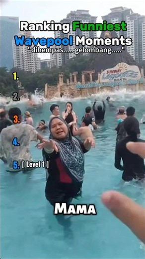Ranking Craziest Wavepool Moments The Last One is Crazy 😂 #funny #shorts