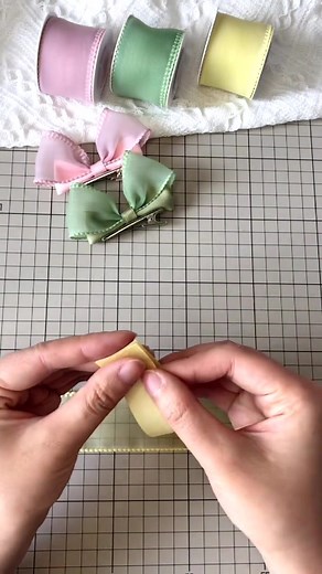 Bowknot Tutorial #diy #diyribbon #ribbon #handmade #craft #tutorial #yellow #Bowknot #hairclip #hairaccessories