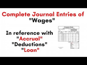 Complete journal entries of wages
