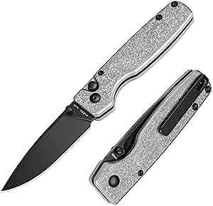 Kizer Original(XL) Folding Knife, 3.25" S35VN Steel Blade, Titanium Frost Handle, Pocket Knife, EDC Knife Ki4605A2