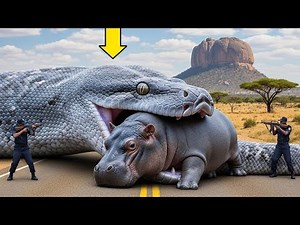 Brave Heroes Save Helpless Baby Hippo from Mutant Giant Python Attack 🐍💥