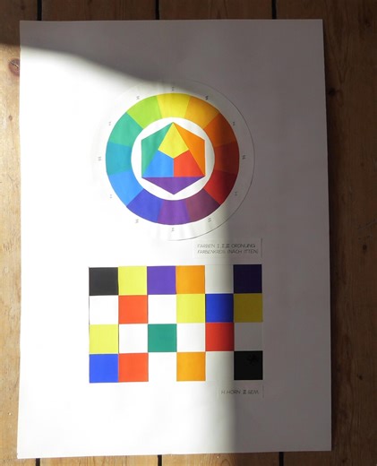 Art Image Johannes Itten Color Wheel Color Theory Bauhaus Architecture Semester Project Herbert Horn OOAK Vintage - Etsy