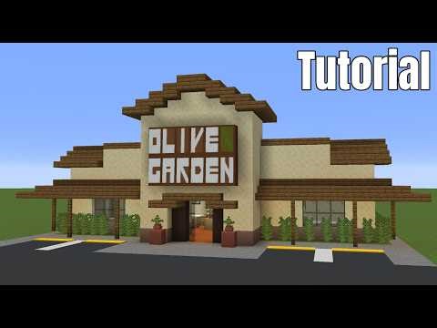 How To Build a Olive Garden In Minecraft | Step By Step Tutorial Including Interior