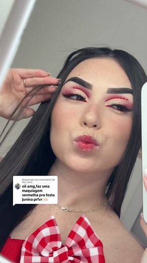 Respondendo a @thx_carla 🪵🔥💋#makeup #festajunina #inspiracao | makeup