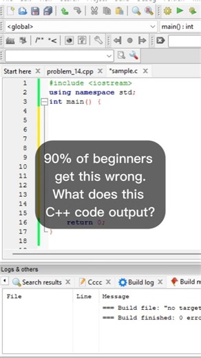 C++ Code Tracing Challenge: Why This Simple Code Lies To You #coding #learntocode #programming