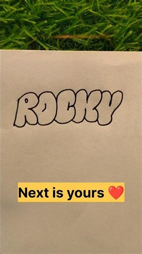 🔥 Rocky Name in Bubble Letters ✨ Amazing Name Art You Can't Miss! #shorts
