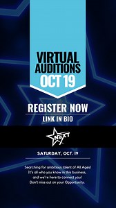 🌟 Virtual Auditions are HERE! 🌟 This Saturday, October 19th, Next Star Productions is hosting virtual auditions for aspiring actors, models, singers, and dancers! 🌍 Whether you’re taking your first step or leveling up your career, this is your chance to be seen by top industry professionals and casting agents. Showcase your talent, get discovered, and take a step closer to your dream! 💫 📅 Auditions are held via Zoom – no travel needed! 🔗 Tap the link in our bio to reserve your spot! 🎥 Be 