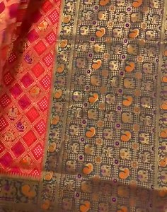 *Specially made for Wedding *NOTE: ONLINE MARKET PLACE FIRST TIME LAUNCH NICE EXTRA ORDINARY DESIGN* *BANARASI SOFT SILK SAREE ARE ALWAYS WORN TO IMPRESS OUR NEAR ONES* *Catalog : BANDHANI PATOLA❤️ Banasari very Soft Handloom Weaving Silk Saree with Rich Elegant Kalamkari Zari Wooven Border With Elegant Rich Golden Zari Wooven Mina Bandhani Butta And zari boder Blouse with Heavy Mina zari kalamkari pllu,,, *Price :2699 free shipping | Siri Designers an Online Store