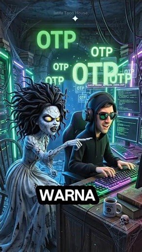 Funny Horror Part 3: Bhootni vs OTP 😱📶 #shorts #bhoot #latifatoonhouse"۔