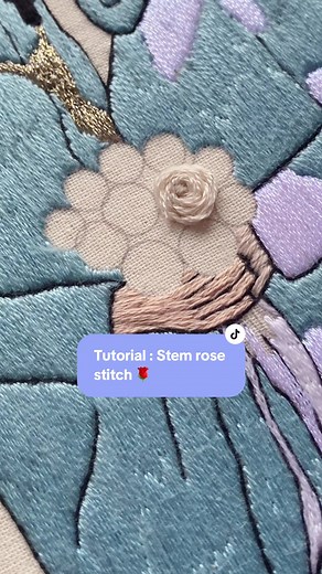 How to Create a Stem Rose Stitch Tutorial 🌹