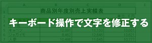 [EXCEL]キーボード操作で文字を修正する｜EXCEL屋（エクセルや）