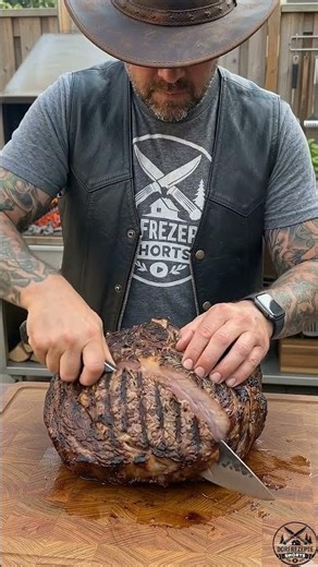 Massive 20lb Beef Roast in DIY Iron Stove! 🍖🔥 Fruitwood Smoked