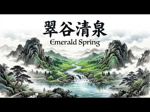 傳統中國風音樂/ 翠谷清泉 (﻿Emerald Spring) /1 Hour Traditional Chinese Music / Guzheng & Bamboo Flute