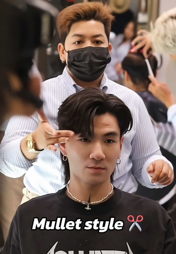 Curtain Mullet Haircut for Stylish Men