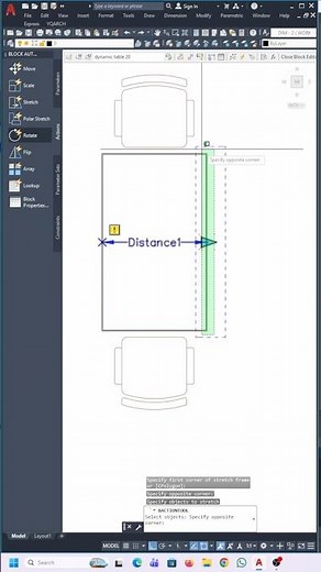Dynamic Block | Autocad Dynamic Office Tables