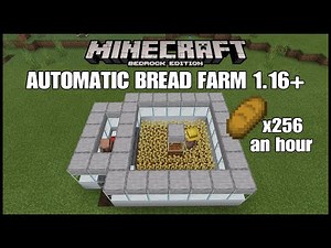 SIMPLE AUTOMATIC BREAD FARM FOR BEDROCK MINECRAFT 1.16+ (PS4,XBOX,SWITCH)