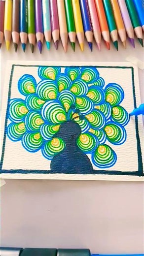 drawing with colored glitters