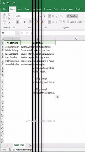 Smart Way to Keep Text in Proper Column Format #excel #excelforbeginners #exceltips #office