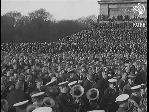 Remembrance Day - Dublin 1930 (previous years events can be found by searching our archives).. It was a major event in Ireland.. Note the size of the crowd here, and the Union Flags... Every Year on Remembrance and Armistice Day's tens of thousands would gather at War Memorials all over Ireland... In Dublin, absent a cenotaph or WW1 memorial crowds would gather at the Wellington Monument in Phoenix Park where a temporary cenotaph was erected alongside a memorial garden... However, not everyone i