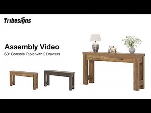 HL0199 - Installation Guide - Tribesigns Rustic Farmhouse Console Table: No Fuss, Just Style! 🛠️