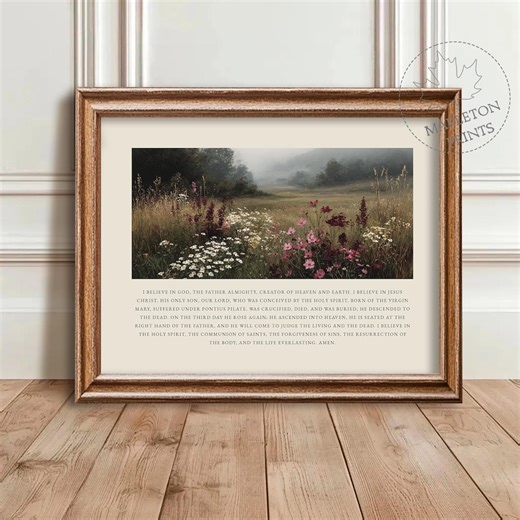 Apostles Creed Prayer Print, Printable Christian Creed Wall Art, Faith Home Decor, Digital Download - Etsy Australia