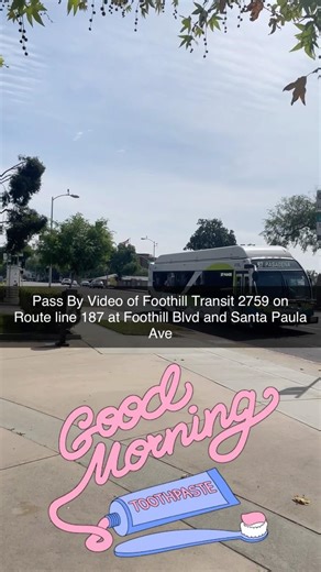 Pass By Video of Foothill Transit 2759 on Route line 187 at Foothill Blvd and Santa Paula Ave