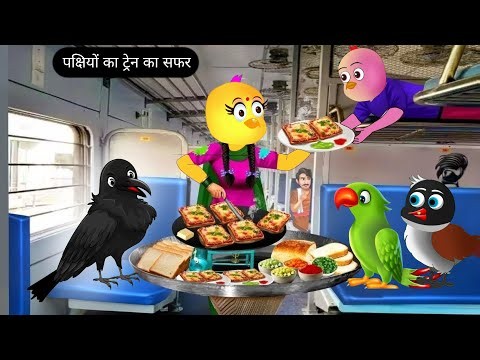 Birds' Train Journey | Tuni Chidiya Ki Kahani | Bird Cartoon | Good Stories