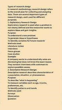 Unit II.16.Types of Research Design#Research Methodology#Dr.M.Wilson