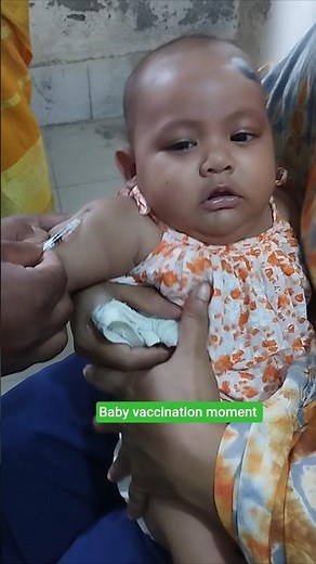 baby crying vaccination moment #cute #injection #babyhealth #baby #babyimmunization