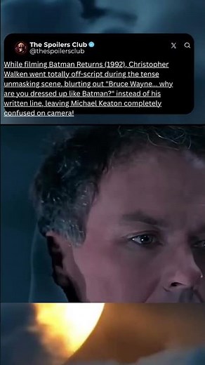 He Went Off Script In Batman Returns #batman #christopherwalken #michaelkeaton #shorts