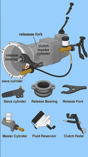 Hydraulic Clutch system #carmaintenance #mechanicmods #carparts #mechanic #trending #trandingshorts￼