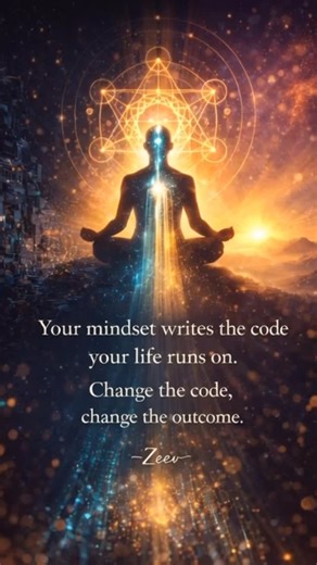 Your mindset writes the code your life runs on. Change the code, change the outcome. Most people try to change the outcome first New job New relationship New city New routine But if the inner code stays the same, the same patterns keep reloading. The code is your beliefs Your self talk Your standards Your nervous system What you tolerate What you repeat when no one is watching So the spiritual work is simple Not easy, simple Upgrade within and the outer world updates One clean practice for today