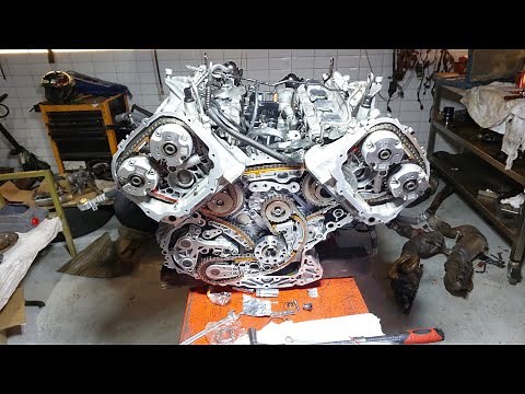 How to Replacement Engine Timing Chain Audi V8 Engine